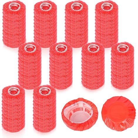 100 Pièces Couvercle Détecteur de Fumée, Housses Détecteur Fumée, Couverture d'Alarme Incendie, Housse d'alarme Incendie Réutilisable Anti-Poussière pour la Maison Cuisine Cuisson (Rouge) (1/5)