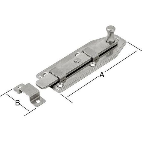 Loquet de fenêtre droit 80X30mm.Est (V2A)