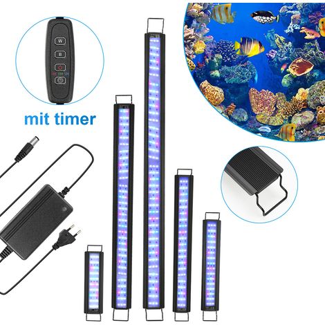 Wolketon Acquario a LED. illuminazione regolabile a spettro completo RGB per piante d'acquario d'acqua dolce. 64-90 cm
