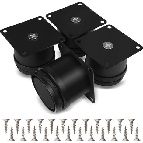 Set of 4 Furniture Legs, 50mm Adjustable Stainless Steel Table Legs, Bathroom Furniture Legs, Office Furniture, Kitchen Furniture, Adjustable Height 0-15mm Come with Stainless Steel Screws (1/5)