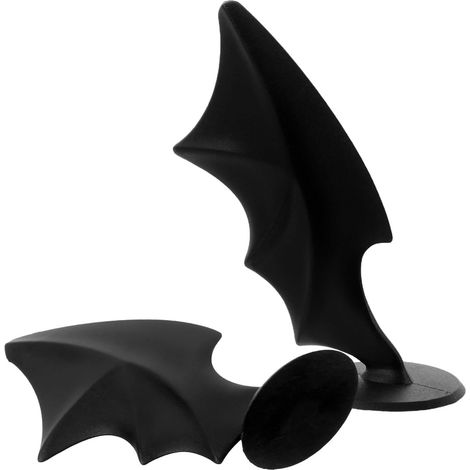 Décoration D'aile de Chauve-Souris Noire pour Casque de Moto et Vélo, Adhésif avec Ventouse, Installation Facile et Ajustement pour Cyclisme et Ski (1/5)