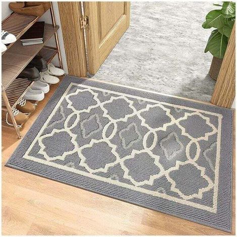 Doormat,Indoor Entrance Mat, Outdoor Door Mat 50x80cm, Anti-Slip Dustproof Door Mat Waterproof and Washable Indoor Entrance Mat for Hallway Kitchen C (1/4)
