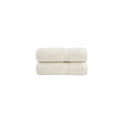 Hochwertige Gästeservietten, 2er-Set, cremeweiß, 30 x 50 cm, 600 g/m² - Crezuo