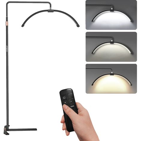 Luz de relleno, regulable, temperatura de color ajustable, color negro. (1/2)