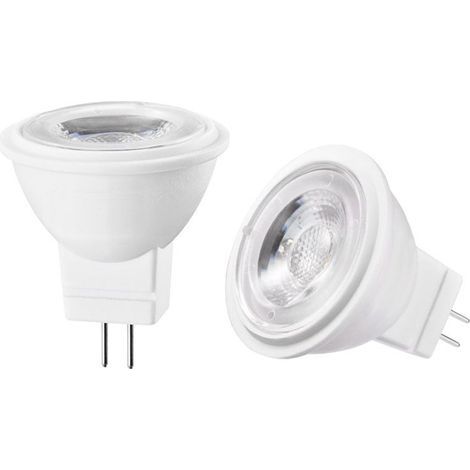 Ampoules LED COB MR11 GU4 AC/DC12V Dimmable 3W 3000K Mini lampe bi-pin 30W ampoule halogène équivalent Blanc chaud (1/5)