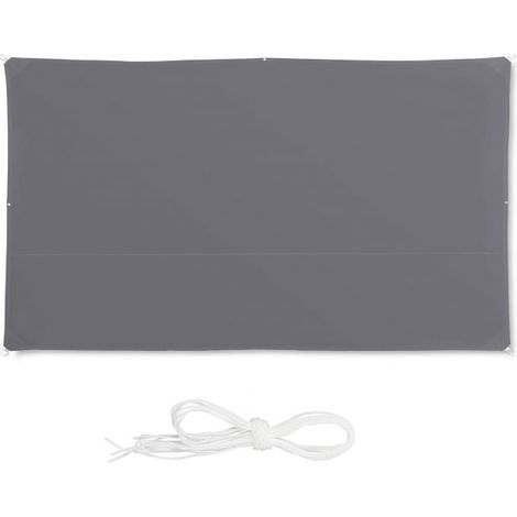 Vela de sol rectangular gris (1/5)