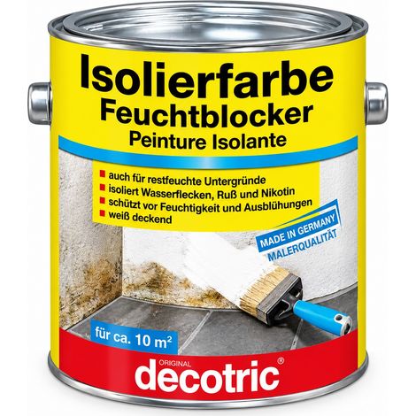 Pittura Isolante Antimacchia e Antiumidità 2 L Bianca per Pareti e Muri