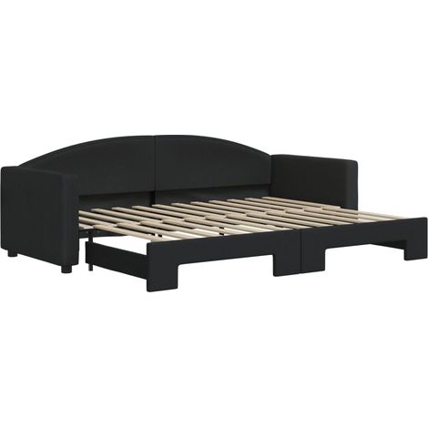Maison Exclusive - Divano Letto con Letto Estraibile Nero 80x200 Tessuto