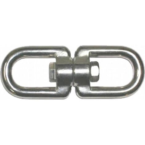 FPLUS grillete giratorio doble  5mm , Grillete giratorio galvanizado.