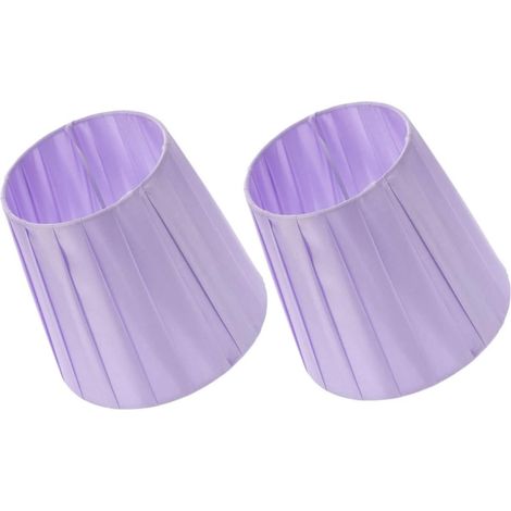 2 abat-jours tissu rembourrés violet fer pour lustre chevet vintage