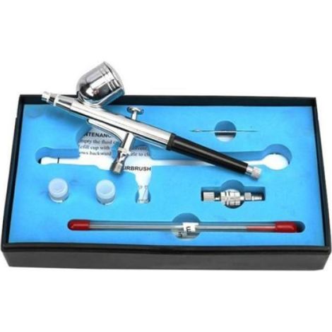 Aérographe - 0 2 Mm Et 0 5 Mm - Capuchon De Ventilateur Et Capuchon Rond - Pour Peinture Modèle Maquillage Nail Art - 1 Pièce (1/5)