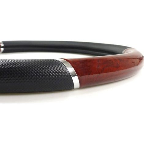 Couvre Volant Noir simili bois (1/3)