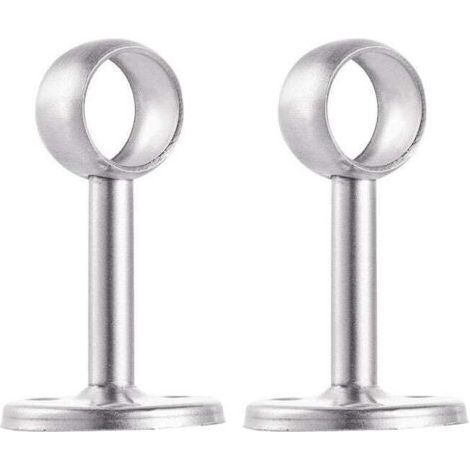 Kleiderbügel aus Edelstahl – 2er-Set, Wandmontage für 19-mm-Rohre, robust und attraktiv (1/4)