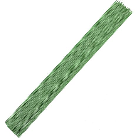 Tige Fleuriste - Fil De Fer Vert Clair 0,45 mm - 40 cm - Pour Création Florale Bouquet Mariage - 100 Pièces