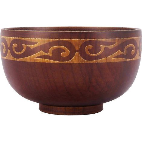 Bol en bois naturel de style mongol pour enfants - Bol écologique fait main pour servir des collations et des repas