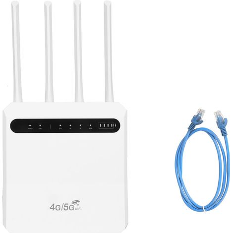 Routeur WiFi 4G 600Mbps Emplacement de carte SIM standard 4 antennes Soutien 20 appareils Hotspot WiFi mobile pour l'Europe 100-240V UK Plug (1/5)