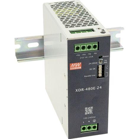 MW Mean Well XDR-480E-24 Hutschienen-Netzteil (DIN-Rail) 24 V 20 A 480 W Inhalt 1 St.