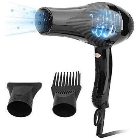 Sèche-cheveux Professionnel 3000W, Seche Cheveux à Séchage Rapide, Température Ionique Négative et Constante, Sèche Cheveux 3 Niveaux de Températures et 2 Vitesses, avec 2 Buses, pour Salon Ma (1/5)