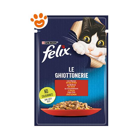 Purina Felix le Ghiottonerie Manzo in Gelatina Gr 85