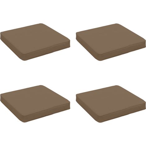 Cojines de Asiento de 4 Piezas VUGHT 4 uds. 100% Poliéster Topo vidaXL