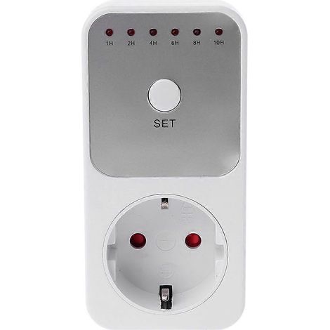 Zeitschaltuhr-Steckdose mit EU-Stecker, Countdown-Timer, aus ABS-Material für Zuhause