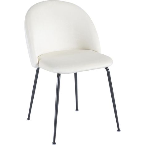 Sillas Comedor - Silla Black Dalnia Terciopelo - Beige