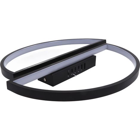 Plafonnier semi-circulaire, design simple, lumière chaude, en métal résistant, LED, idéal pour chambre et cuisine. (1/5)