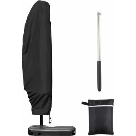Sonnenschirmhülle (280 cm) – wasserdichtes Oxford-Polyestergewebe – 1,4 m Reißverschluss – 1,2 m Teleskopstange (1/5)