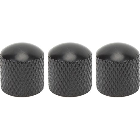 3 Pièces Boutons de Potentiomètre pour Guitare Électrique, Métal Solide, Universel, Remplacement Noir (1/5)