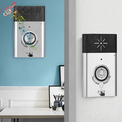 Battery Operated Wireless Intercom, Indoor Wireless Intercom, Wireless Intercom, Wi Smart Wireless Voice 2 Way Intercom Doorbell Control System (1/5)