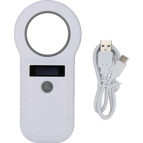 Lettore di targhette per animali domestici, 134,2 kHz, 125 kHz, USB, ricaricabile, portatile, scanner di microchip per cani e gatti.