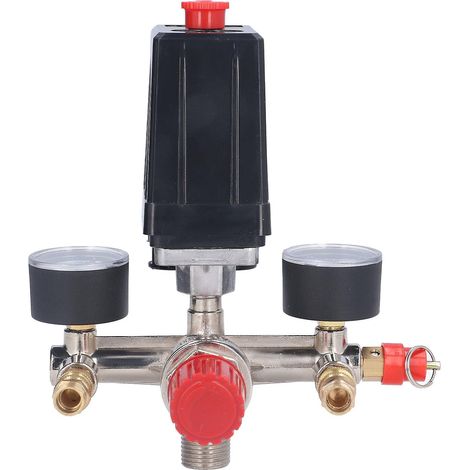 Kit de soupape de pression pour compresseur d'air, régulateur à interrupteur vertical, collecteur, 90-120 PSI CA, 100-240 V (1/5)