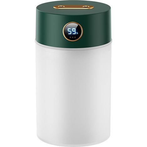 1,2-Liter-Ultraschall-Luftbefeuchter mit leiser Doppelsprühfunktion, LED-Beleuchtung und Umgebungslicht [ABS/18,5 x 10,4 cm/Weiß oder Grün] (1/5)