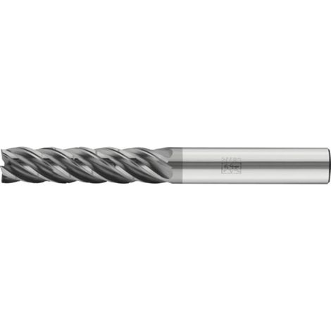 PFERD TOOLS Fraise VHM Ø16 mm, 5 dents, avec diviseur de copeaux, 4xDC, rayon 1 mm, revêtement AlCrN, tige HB, universelle