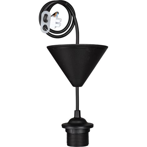 luminaire suspendu - bailey tp - e27 - noir - 0.8 mètre - bailey 141258