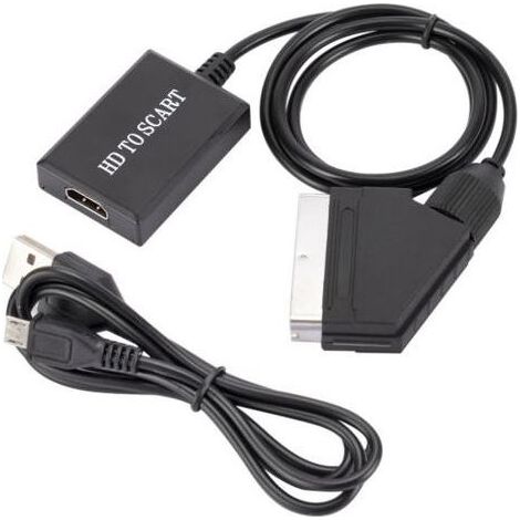 Convertisseur hdmi vers péritel adaptateur audio vidéo hd 1080p pour hdmi vers péritel Sky Box Stb (1/5)