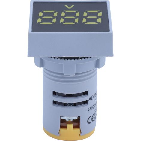 Indicateur de tension numérique à panneau dépoli AD16-22FSV, 60-500 V CA, jaune (1/5)
