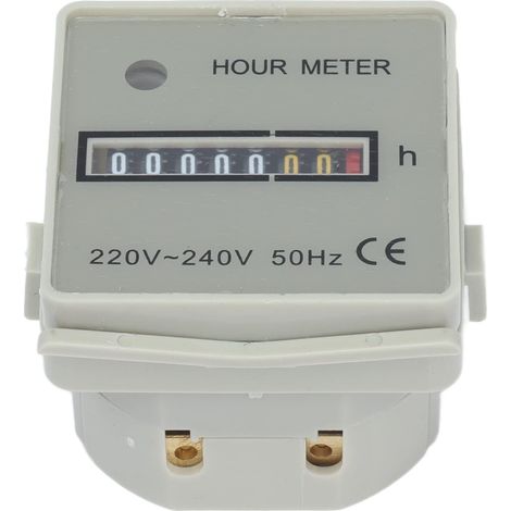 Betriebsstundenzähler – 1 Stück – Digital – 0–99999,99 Stunden – Für Generatoren und Kompressoren – 220–240 V (1/5)