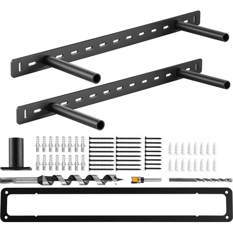VEVOR Soportes Flotantes para Estantes de Alta Resistencia, 2 uds, 558,4 x 157,4 x 38,1 mm, Soporte Oculto para Estantes de Alta Resistencia, Capacidad de Peso de 150 kg para Montaje en Pared (1/5)