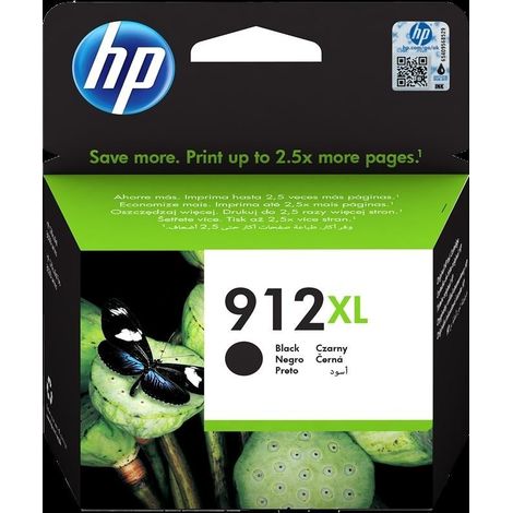 HP 912XL 3YL84AE Cart. dencre Noir authentique, grande capacite - HP OfficeJet Pro 8022/ 8023/ 8024/ 8025