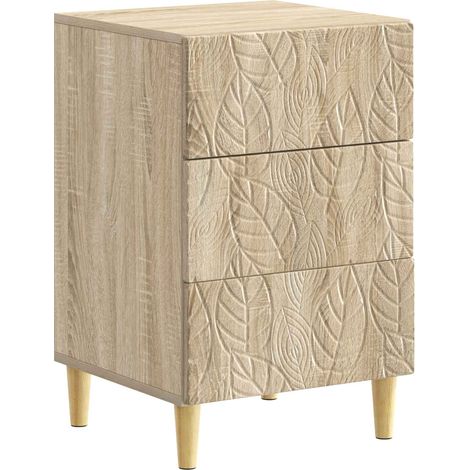 vidaXL Bedside Table Sonoma Oak 43 x 39.5 x 66.5 cm Engineered Wood