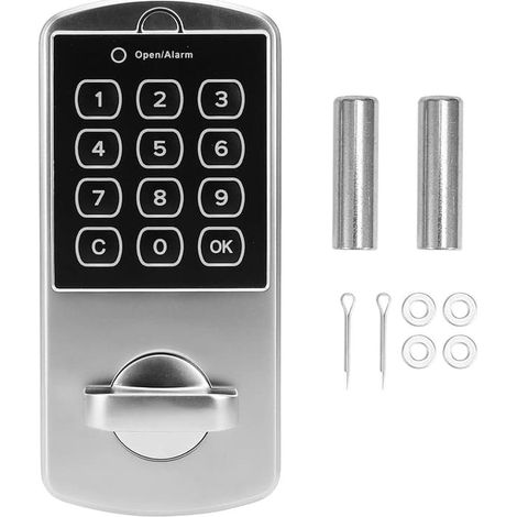 Cadenas électronique pour armoire, cadenas à code numérique à 15 chiffres avec alarme automatique (1/5)
