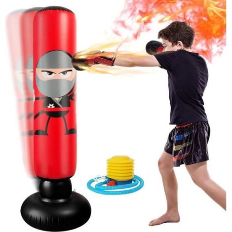 Sac de Boxe - Gonflable - 160 cm - PVC - Pour Enfants et Adultes - Intérieur Extérieur - 1 Pièce (1/4)