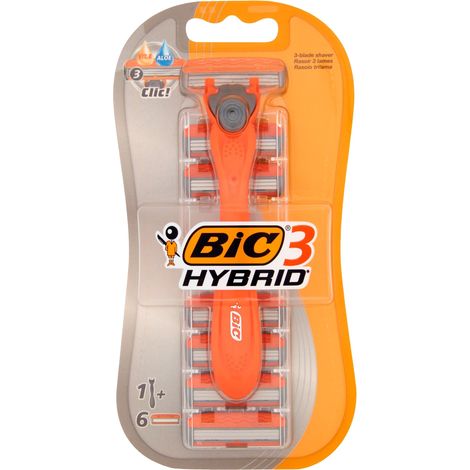 Maquinilla de afeitar híbrida BiC 3 y 6 cuchillas de repuesto 1 ud. (1/5)