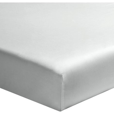 Drap housse bébé cododo percale bleu glacier bonnet 10 cm 50x85 (1/2)