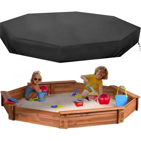 Housse de bac à Sable octogonale pour extérieur, Jardin et extérieur, Tissu Oxford 210D, imperméable, Coupe-Vent et résistant à la poussière, Convient pour la Protection de bac à Sable des Enfants (1/5)
