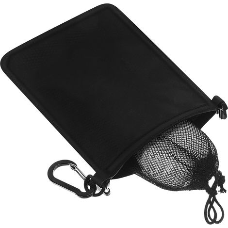 sac savon de voyage noir avec crochet tui en filet moussant