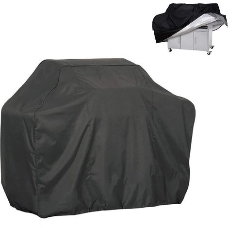 210D Housse de barbecue anti poussière Coupe vent Indéchirable UV à gaz Pour la plupart des grils (1/4)