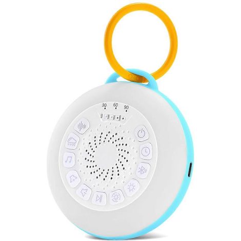 Weißrauschgenerator mit 11 einstellbaren Weißrauschstufen, Nachtlicht, Bluetooth-Lautsprecher und Timer (blau). (1/5)