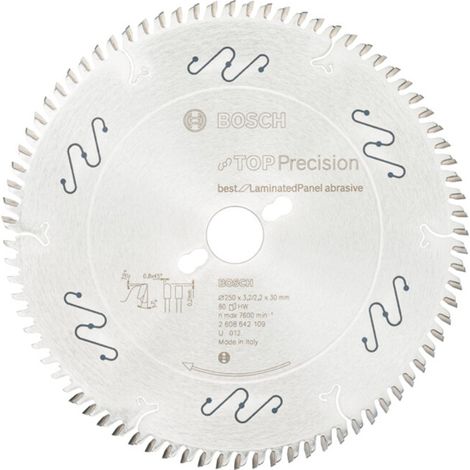Lame de scie circulaire Top Precision, idéale pour panneaux laminés abrasifs 250x30x3,2 mm, 80 (1/5)